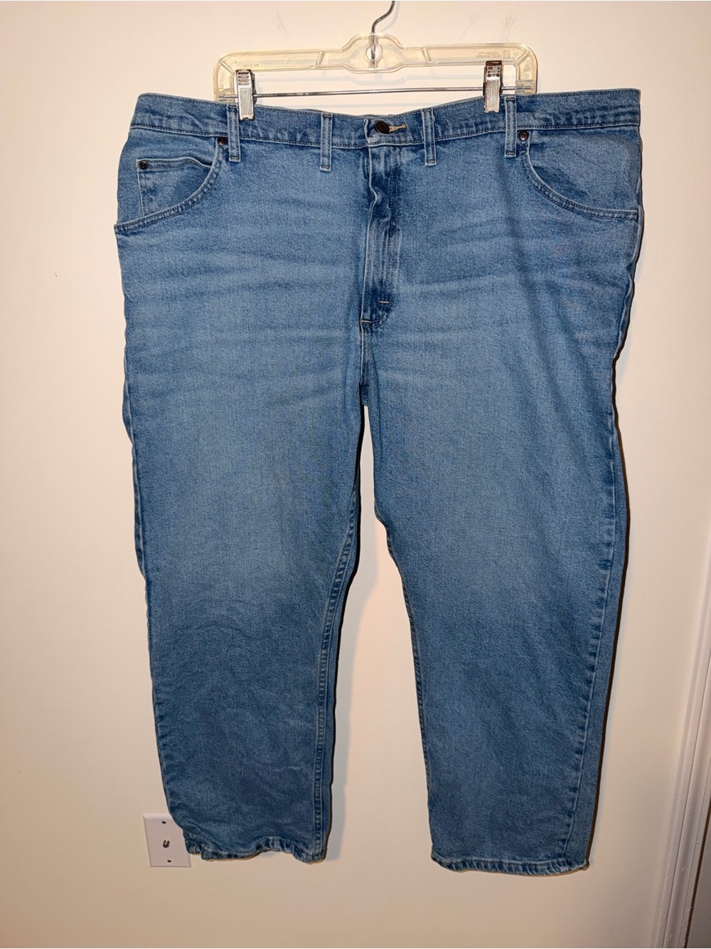 Vintage Wrangler Men's Relaxed Light Blue Denim Jeans